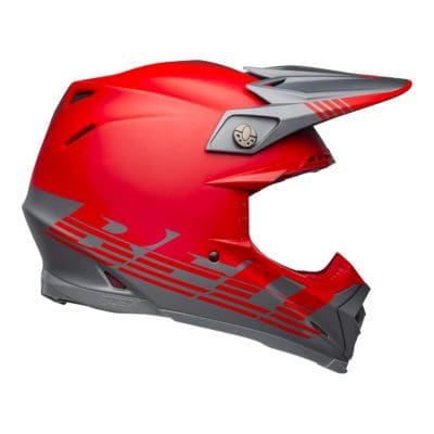 Bell MX 2021 Moto-9 Flex Adult Helmet (Louver Matte Gray/Red)