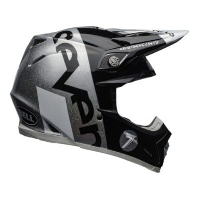 Seven MX 2021 Moto-9 Flex Adult Helmet (Galaxy M/G Black/Silver)