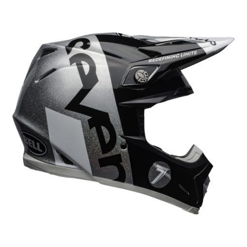 Seven MX 2021 Moto-9 Flex Adult Helmet (Galaxy M/G Black/Silver)