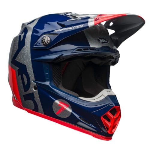Seven MX 2021 Moto-9 Flex Adult Helmet (Galaxy M/G Navy/Silver) - Image 3