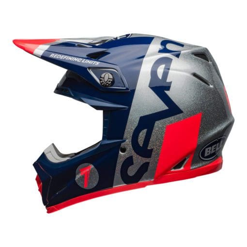 Seven MX 2021 Moto-9 Flex Adult Helmet (Galaxy M/G Navy/Silver) - Image 2