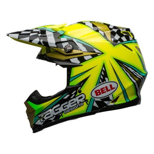 Bell MX 2021 Moto-9 Flex Adult Helmet (Tagger Mayhem Green/Black/White) - Image 5