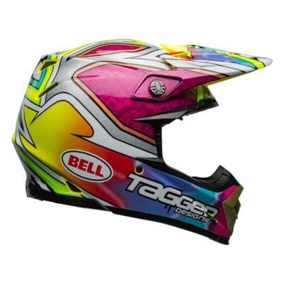 Bell MX 2021 Moto-9 Flex Adult Helmet (Tagger Mayhem Green/Black/White)