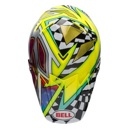 Bell MX 2021 Moto-9 Flex Adult Helmet (Tagger Mayhem Green/Black/White) - Image 3