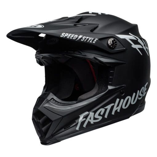 Bell MX 2021 Moto-9 Mips Adult Helmet (Fasthouse Black/White) - Image 2