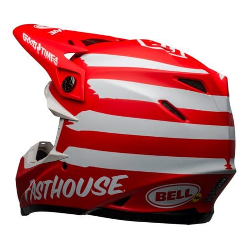 Bell MX 2021 Moto-9 Mips Adult Helmet (Fasthouse Signia Matte Red/White) - Image 2