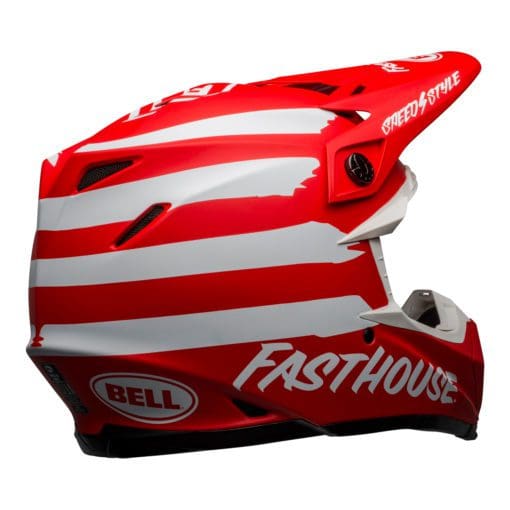 Bell MX 2021 Moto-9 Mips Adult Helmet (Fasthouse Signia Matte Red/White) - Image 3