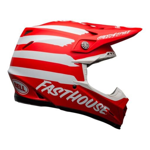 Bell MX 2021 Moto-9 Mips Adult Helmet (Fasthouse Signia Matte Red/White)