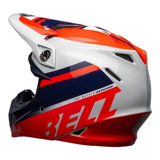 Bell MX 2021 Moto-9 Mips Adult Helmet (Prophecy Gloss Infrared/Navy/Gray) - Image 5