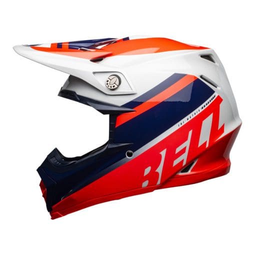Bell MX 2021 Moto-9 Mips Adult Helmet (Prophecy Gloss Infrared/Navy/Gray) - Image 2