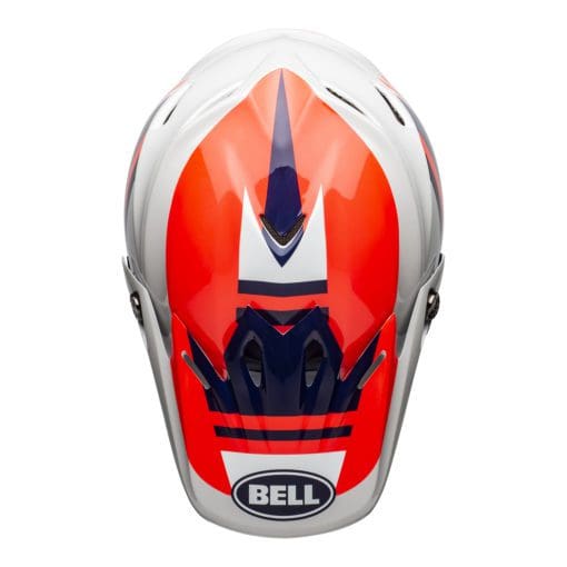 Bell MX 2021 Moto-9 Mips Adult Helmet (Prophecy Gloss Infrared/Navy/Gray) - Image 3