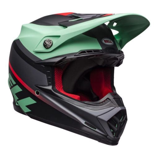 Bell MX 2021 Moto-9 Mips Adult Helmet (Prophecy Matte Green/Infrared/Black) - Image 4
