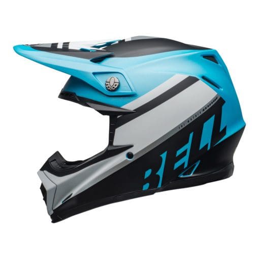 Bell MX 2021 Moto-9 Mips Adult Helmet (Prophecy Matte White/Black/Blue) - Image 2