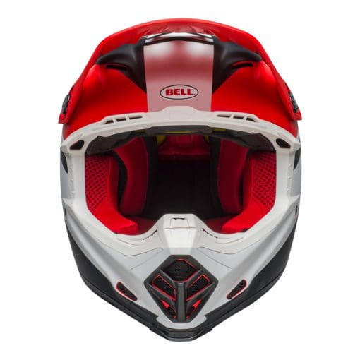 Bell MX 2021 Moto-9 Mips Adult Helmet (Prophecy Matte White/Red/Black) - Image 4