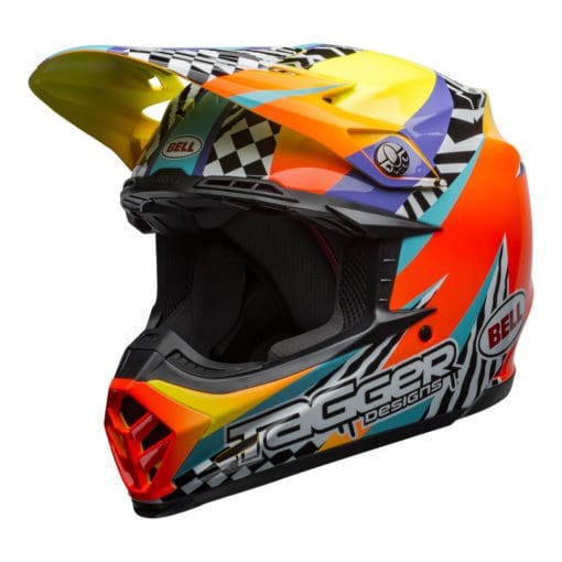 Bell MX 2021 Moto-9 Mips Adult Helmet (Tagger Breakout Orange/Yellow) - Image 5