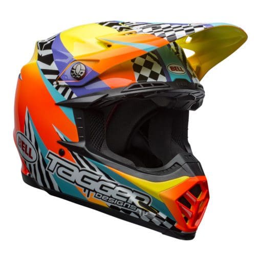 Bell MX 2021 Moto-9 Mips Adult Helmet (Tagger Breakout Orange/Yellow) - Image 4