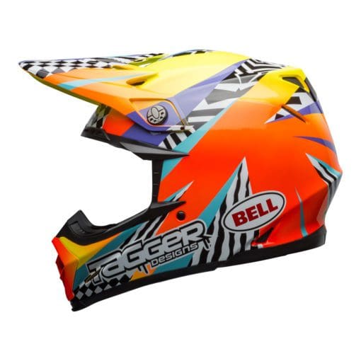 Bell MX 2021 Moto-9 Mips Adult Helmet (Tagger Breakout Orange/Yellow) - Image 3