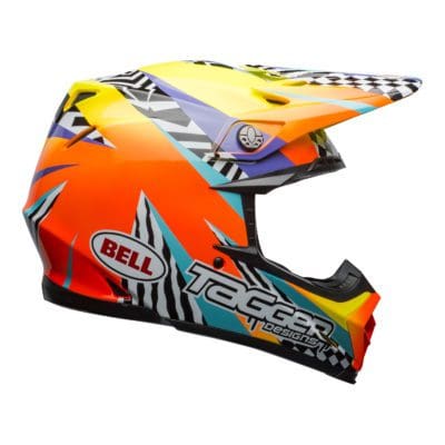 Bell MX 2021 Moto-9 Mips Adult Helmet (Tagger Breakout Orange/Yellow)