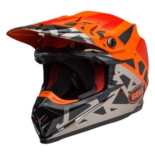 Bell MX 2021 Moto-9 Mips Adult Helmet (Tremor Black/Orange/Chrome) - Image 2