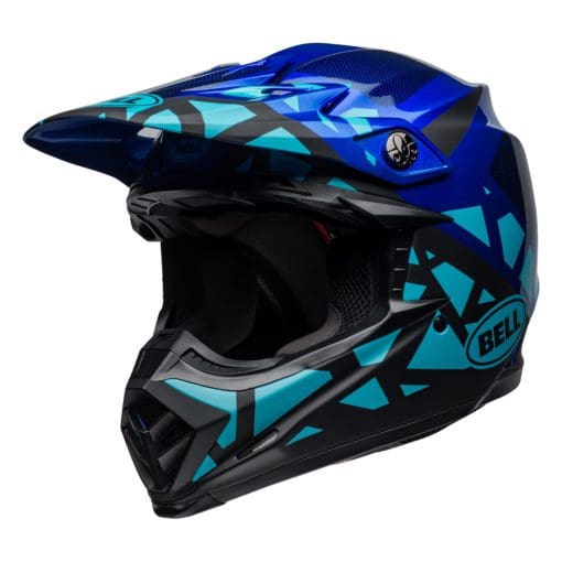Bell MX 2021 Moto-9 Mips Adult Helmet (Tremor Blue/Black) - Image 5