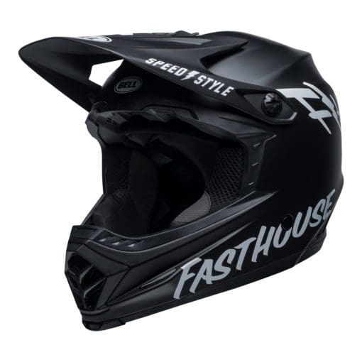 Bell MX 2021 Moto-9 Youth MIPS (Fasthouse Helmet Matte Black/White) - Image 5