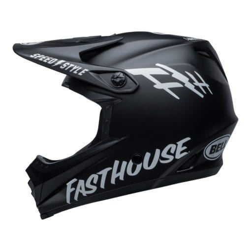 Bell MX 2021 Moto-9 Youth MIPS (Fasthouse Helmet Matte Black/White) - Image 3