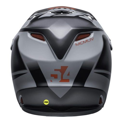 Bell MX 2021 Moto-9 Youth MIPS Helmet (Glory Matte Black/Gray/Crimson) - Image 5