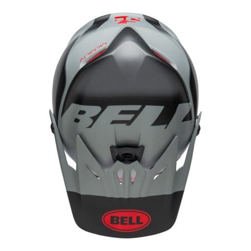 Bell MX 2021 Moto-9 Youth MIPS Helmet (Glory Matte Black/Gray/Crimson) - Image 2