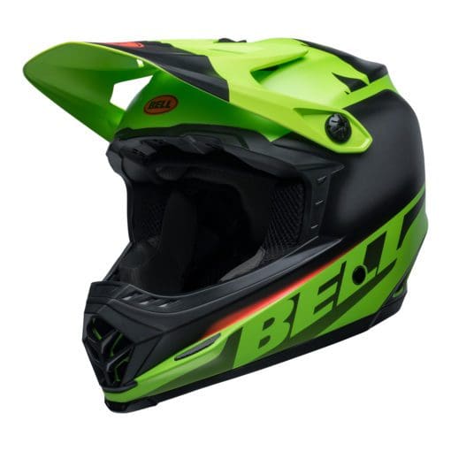 Bell MX 2021 Moto-9 Youth MIPS Helmet (Glory Matte Green/Black/Infrared) - Image 5