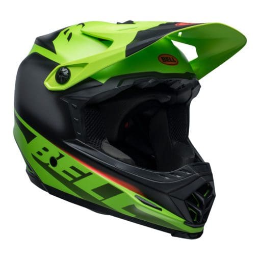Bell MX 2021 Moto-9 Youth MIPS Helmet (Glory Matte Green/Black/Infrared) - Image 4