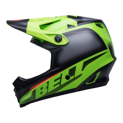 Bell MX 2021 Moto-9 Youth MIPS Helmet (Glory Matte Green/Black/Infrared) - Image 3