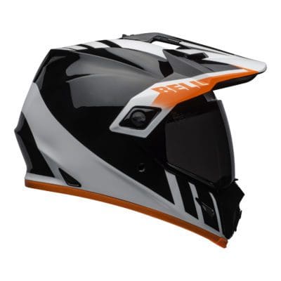 Bell MX 2021 MX-9 Adventure Mips Adult Helmet (Dash Black/White/Orange)