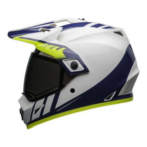 Bell MX 2021 MX-9 Adventure Mips Adult Helmet (Dash White/Blue/Hi Viz) - Image 3
