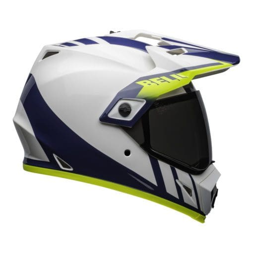 Bell MX 2021 MX-9 Adventure Mips Adult Helmet (Dash White/Blue/Hi Viz)
