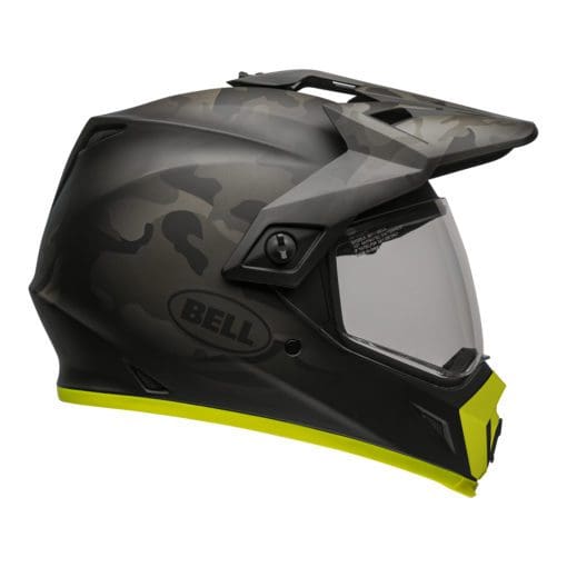 Bell MX 2021 MX-9 Adventure Mips Adult Helmet (Stealth Camo Matte Black/Hi-Viz)