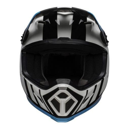 Bell MX 2021 MX-9 Mips Adult Helmet (Dash White/Blue) - Image 4