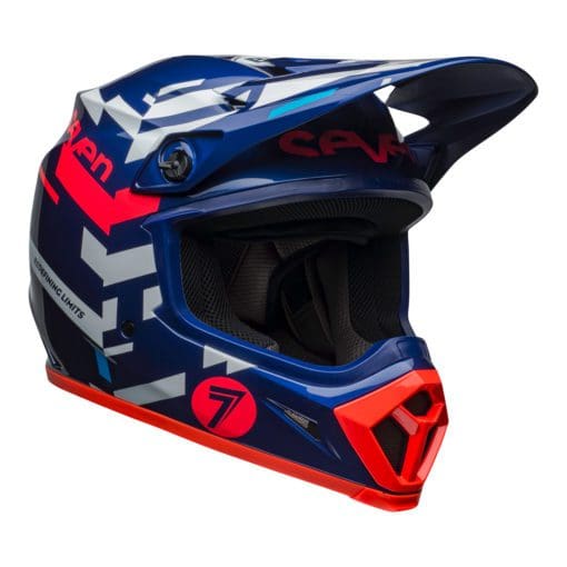 Seven MX 2021 MX-9 Mips Adult Helmet (Equalizer Blue/Pink/White) - Image 4