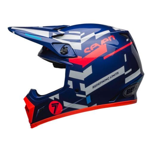 Seven MX 2021 MX-9 Mips Adult Helmet (Equalizer Blue/Pink/White) - Image 3
