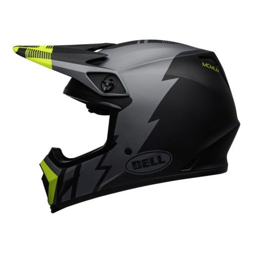 Bell MX 2021 MX-9 Mips Adult Helmet (Strike Matte Grey/Black/Hi Viz) - Image 3