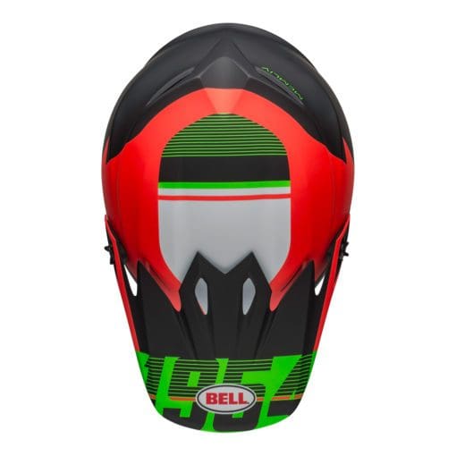 Bell MX 2021 MX-9 Mips Adult Helmet (Strike Matte Infrared/Green/Black) - Image 6
