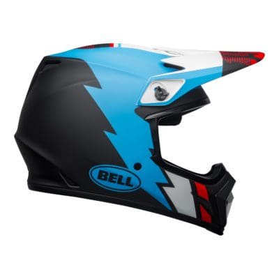 Bell MX 2021 MX-9 Mips Adult Helmet (Strike Matte Black/Blue/White)