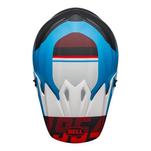 Bell MX 2021 MX-9 Mips Adult Helmet (Strike Matte Black/Blue/White) - Image 3