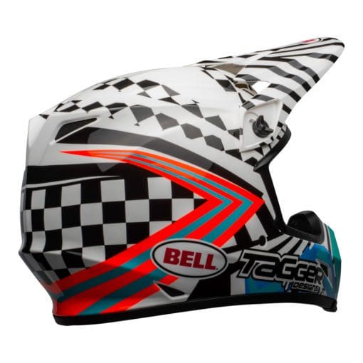 Bell MX 2021 MX-9 Mips Adult Helmet (Check Me Out White/Black) - Image 4