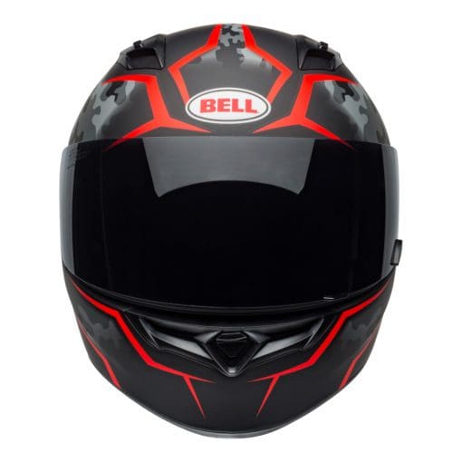 Bell Street 2021 Qualifier STD Adult Helmet Helmet (Stealth Camo Matte Black/Red) - Image 4