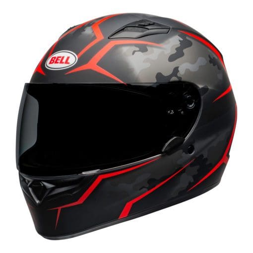 Bell Street 2021 Qualifier STD Adult Helmet Helmet (Stealth Camo Matte Black/Red) - Image 5