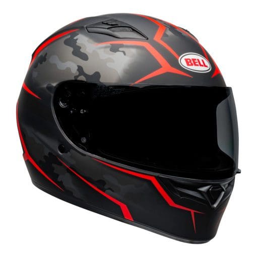 Bell Street 2021 Qualifier STD Adult Helmet Helmet (Stealth Camo Matte Black/Red) - Image 3