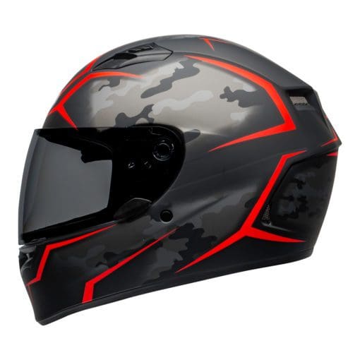 Bell Street 2021 Qualifier STD Adult Helmet Helmet (Stealth Camo Matte Black/Red) - Image 2