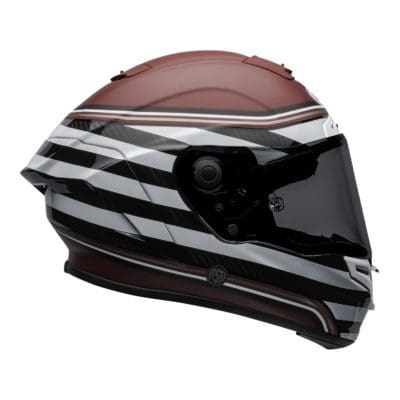 Bell Street 2021 Race Star DLX Adult Helmet (RSD The Zone M/G White/Candy Red)