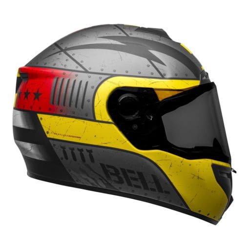 Bell Street 2021.2 SRT Adult Helmet (Devil May Care Matte Gray/Yellow) - Image 2