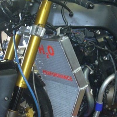 H2O Radiators KAWASAKI ZX10 R _ MY 04/05 OVERSIZED WATER RADIATOR  + KIT
